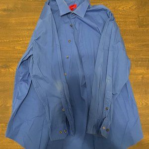 ALFANI MENS BLUE DRESS SHIRT 16-16 1/2